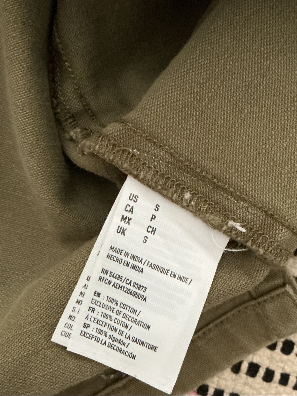 American Eagle Outfitters Olive Green Utility Jacket w/ embroidered flowers - Picture 6 of 6